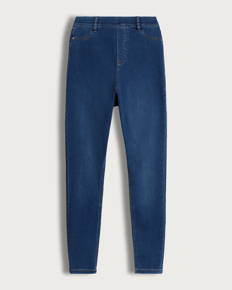 image 1 of F&F Skinny Fit High Waisted Jeggings in Navy