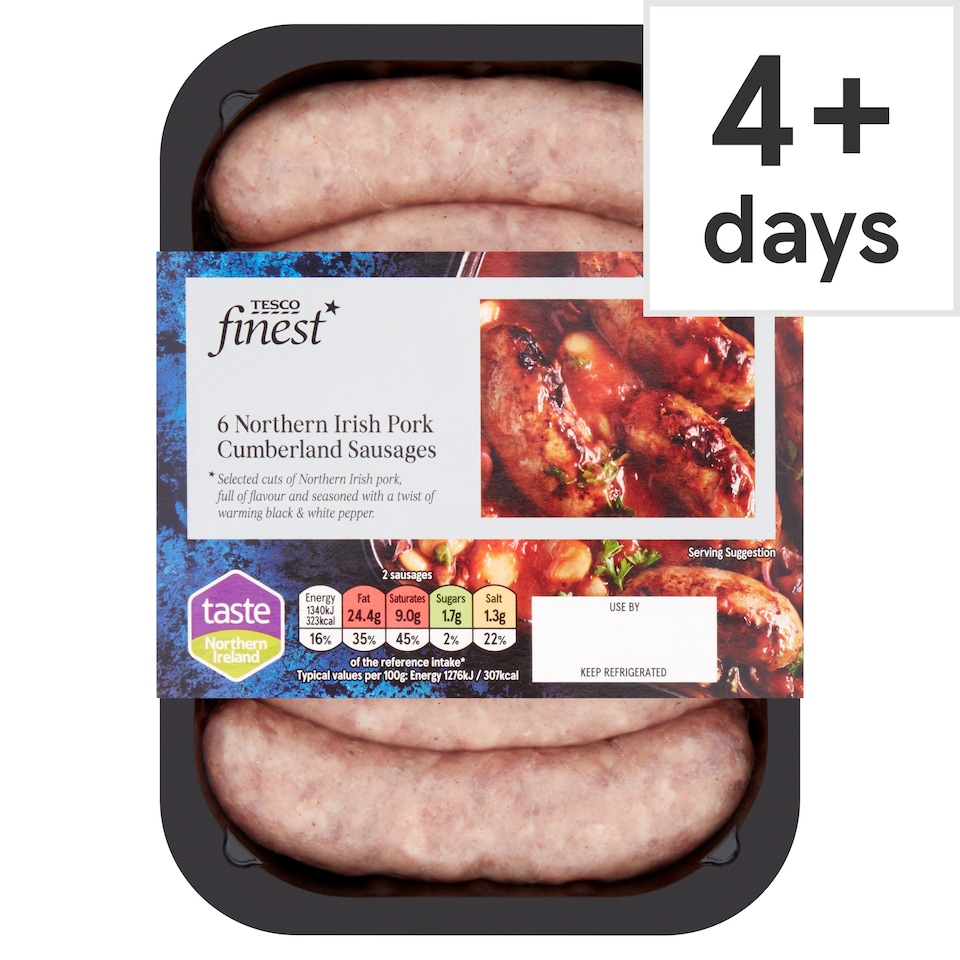 Tesco Finest Pork Cumberland Sausage 400G