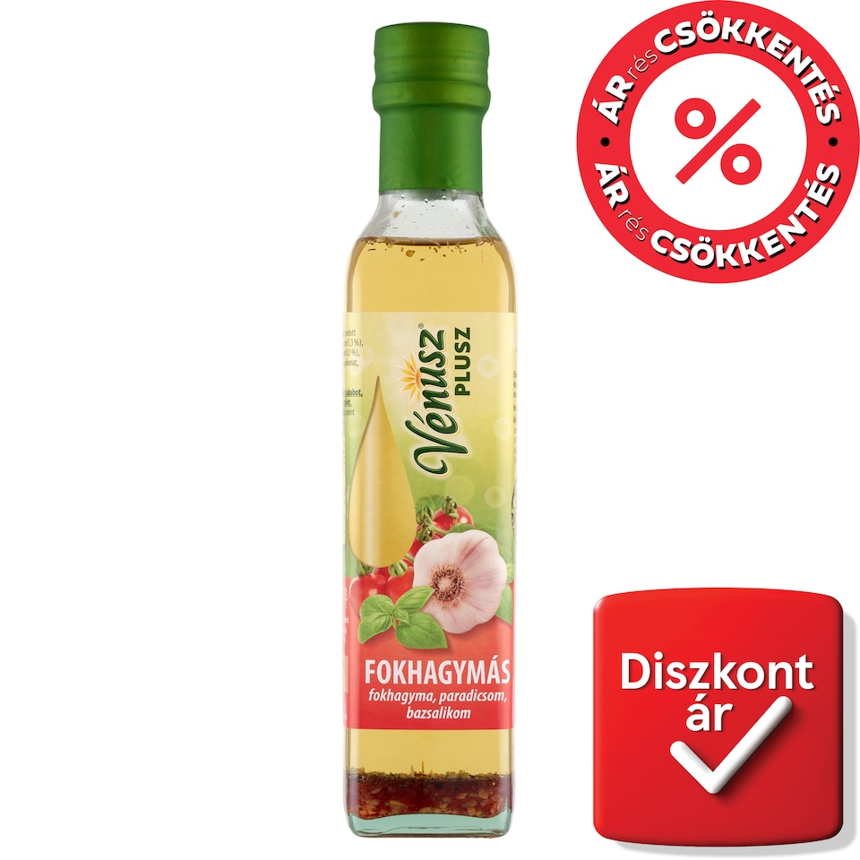 Vénusz Plusz repceétolaj fokhagymás, paradicsomos és bazsalikomos fűszerezéssel 250 ml  1. kép