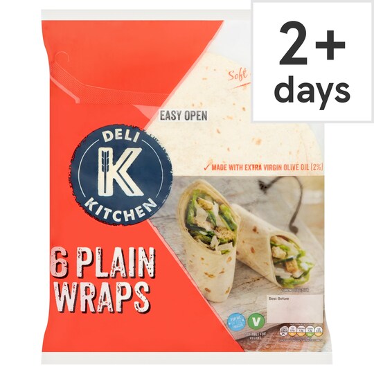 Deli Kitchen 6 Plain Wraps 366G