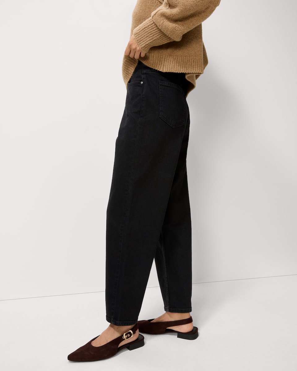 image 1 of F&F High Rise Mom Jeans in Grey