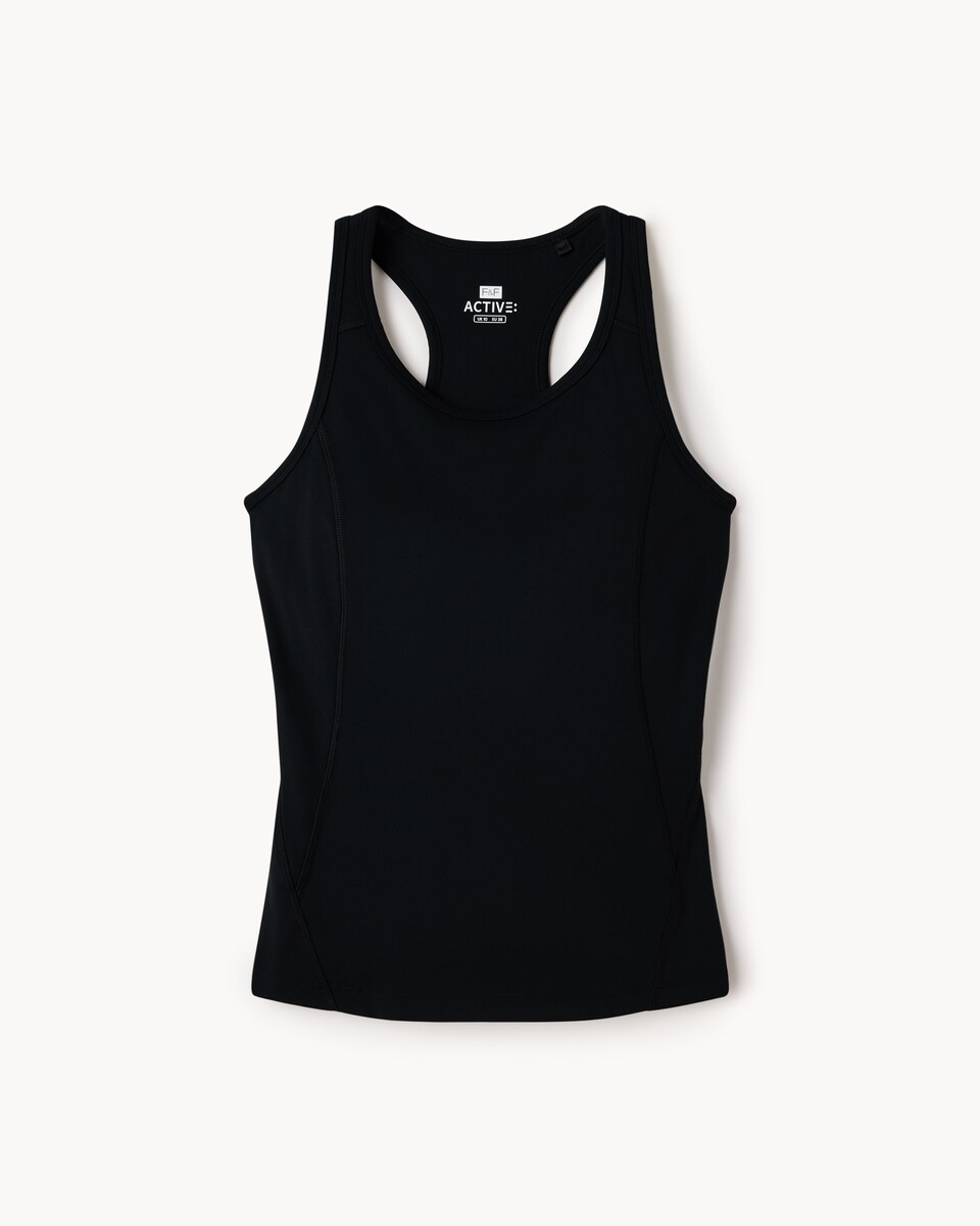 F&F Active ULTRAMOVE Racerback Vest in Black