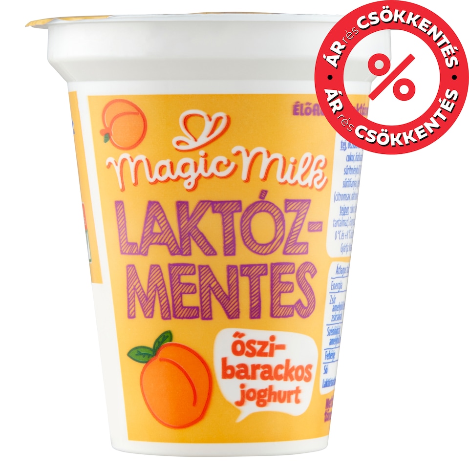 Magic Milk laktózmentes, élőflórás, joghurt őszibarackkal 150 g  1. kép