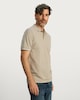 image 1 of F&F Cotton Rich Regular Fit Short Sleeved Polo Shirt in Khaki