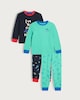 image 1 of F&F Boys 2-Pack Pure Cotton Space Print Pyjamas in Multi