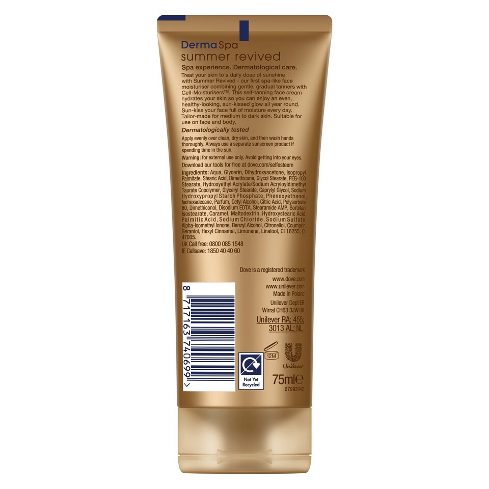 image 1 of Dove Summer Revive Face - Dark