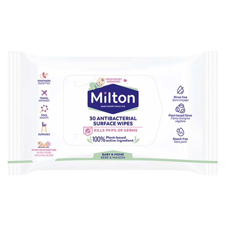 MILTON 30 ANTIBACTERIAL SURFACE WIPES