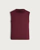 image 5 of F&F Cotton Modal Blend High Neck Sleeveless Top in Burgundy