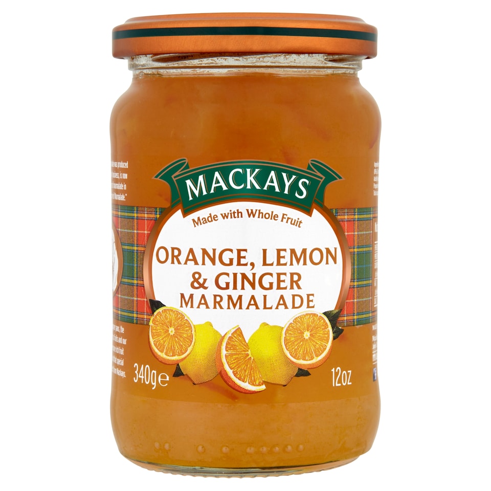 Mackays Orange & Lemon Marmalade With Ginger 340G