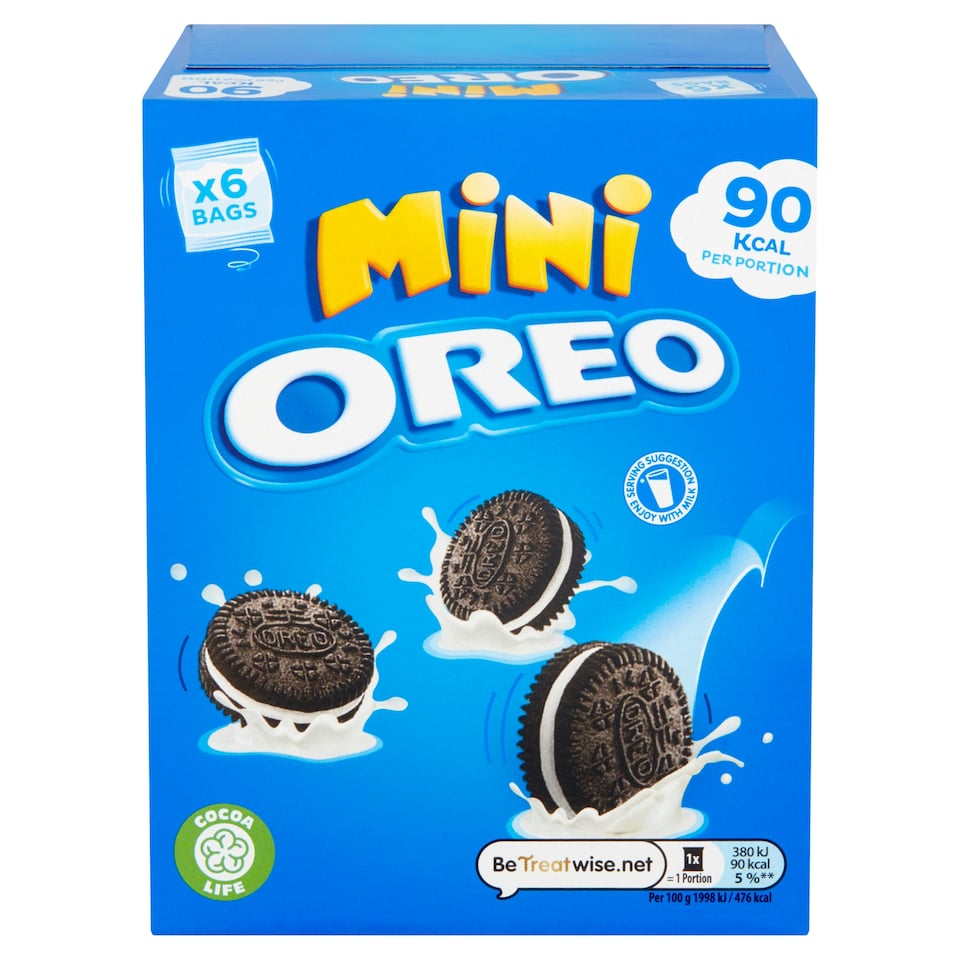 image 1 of Mini Oreo Biscuit Snack Pack 114G