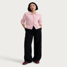 F&F Pure Lyocell High Rise Wide Leg Drawstring Jeans in Black