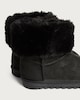 image 3 of F&F Girls Faux Fur Trim Boot Slippers in Black