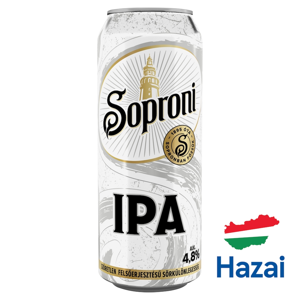 Soproni IPA szűretlen felsőerjesztésű sörkülönlegesség 4,8% 500 ml 
