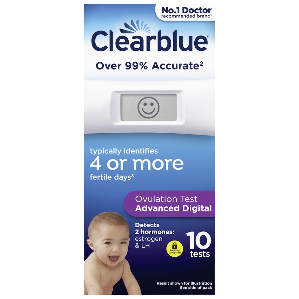 image 1 of Clearblue Advanced Digital Ovulation Test with 10 Pack