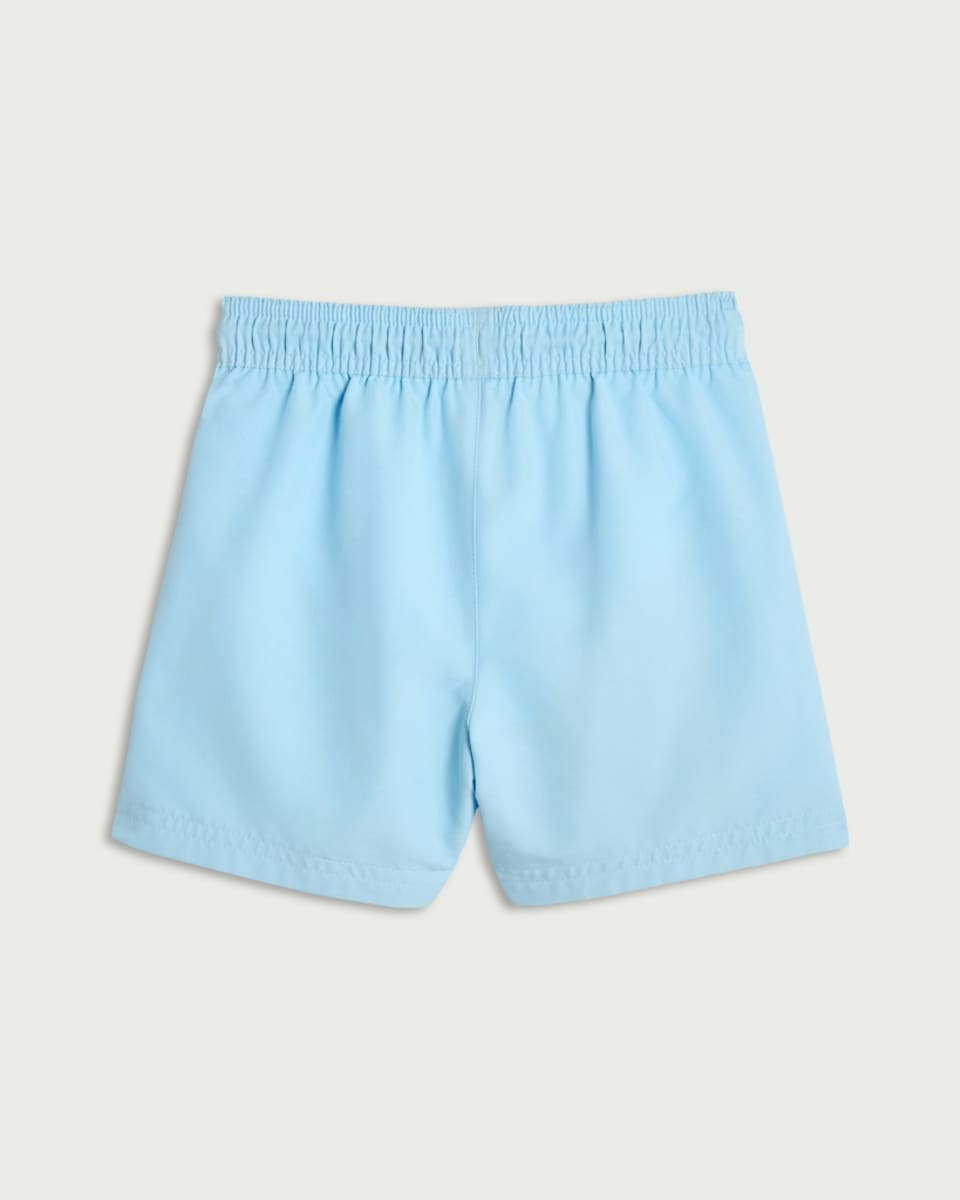image 1 of F&F Boys Palm Tree Embroidered Swim Shorts in Blue