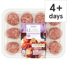 Tesco British Turkey Meatballs 12 Pack 336g