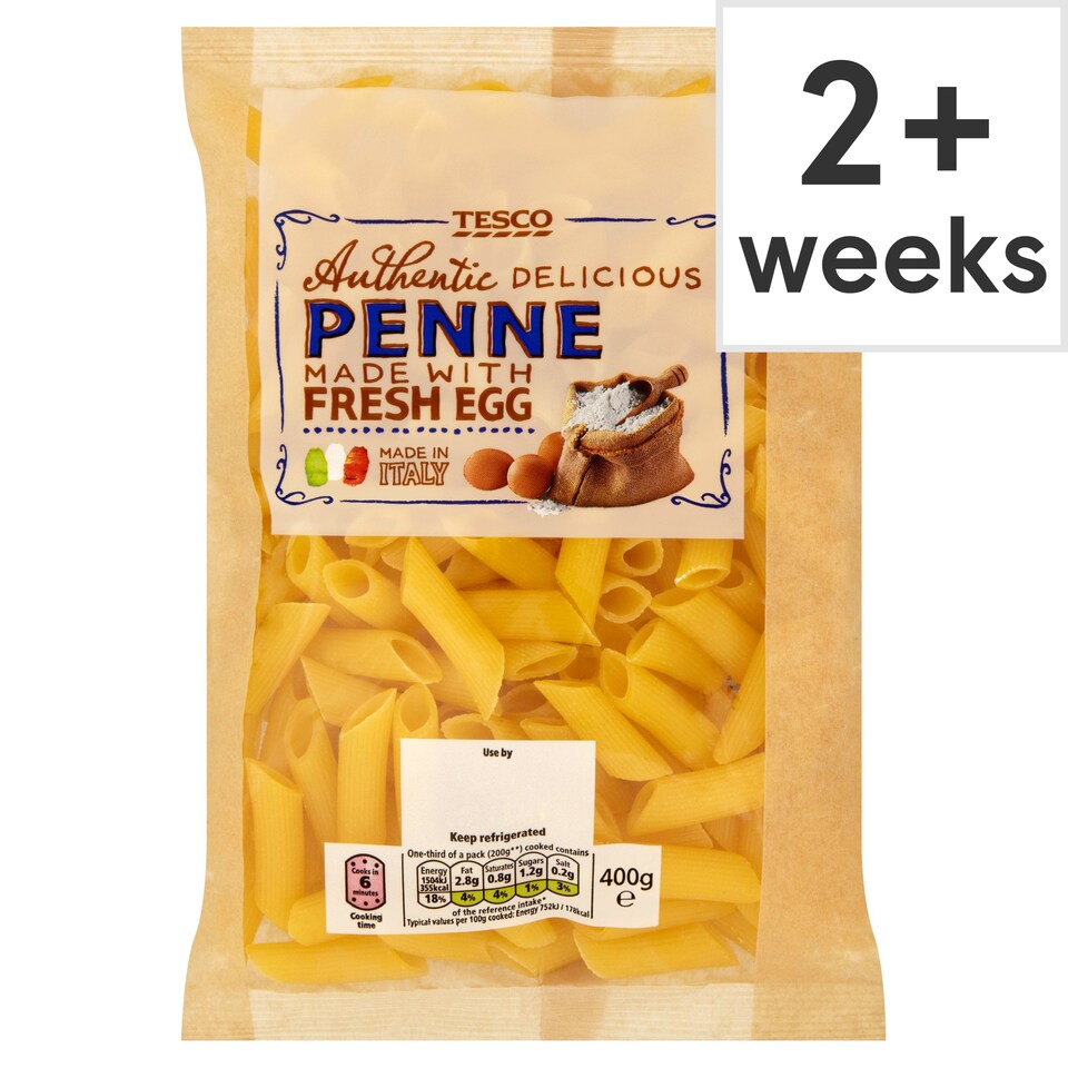 Tesco Fresh Egg Penne Penne 400 G Tesco Groceries
