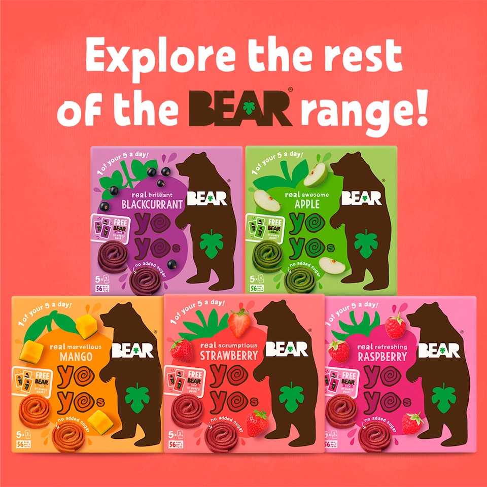 image 1 of Bear Apple YoYos Multipack 5 x 20g