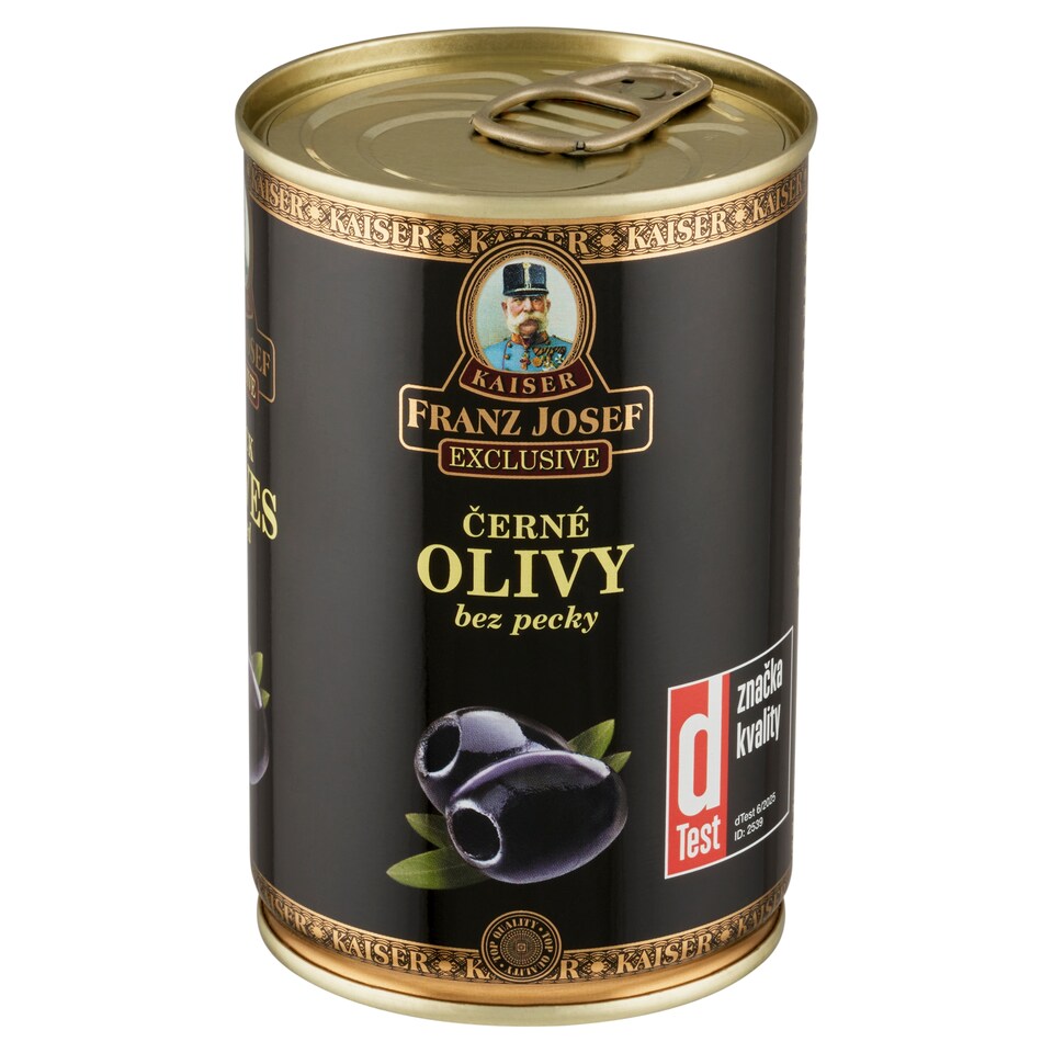Franz Josef Kaiser Exclusive Čierne olivy bez kôstky v slanom náleve 300 g