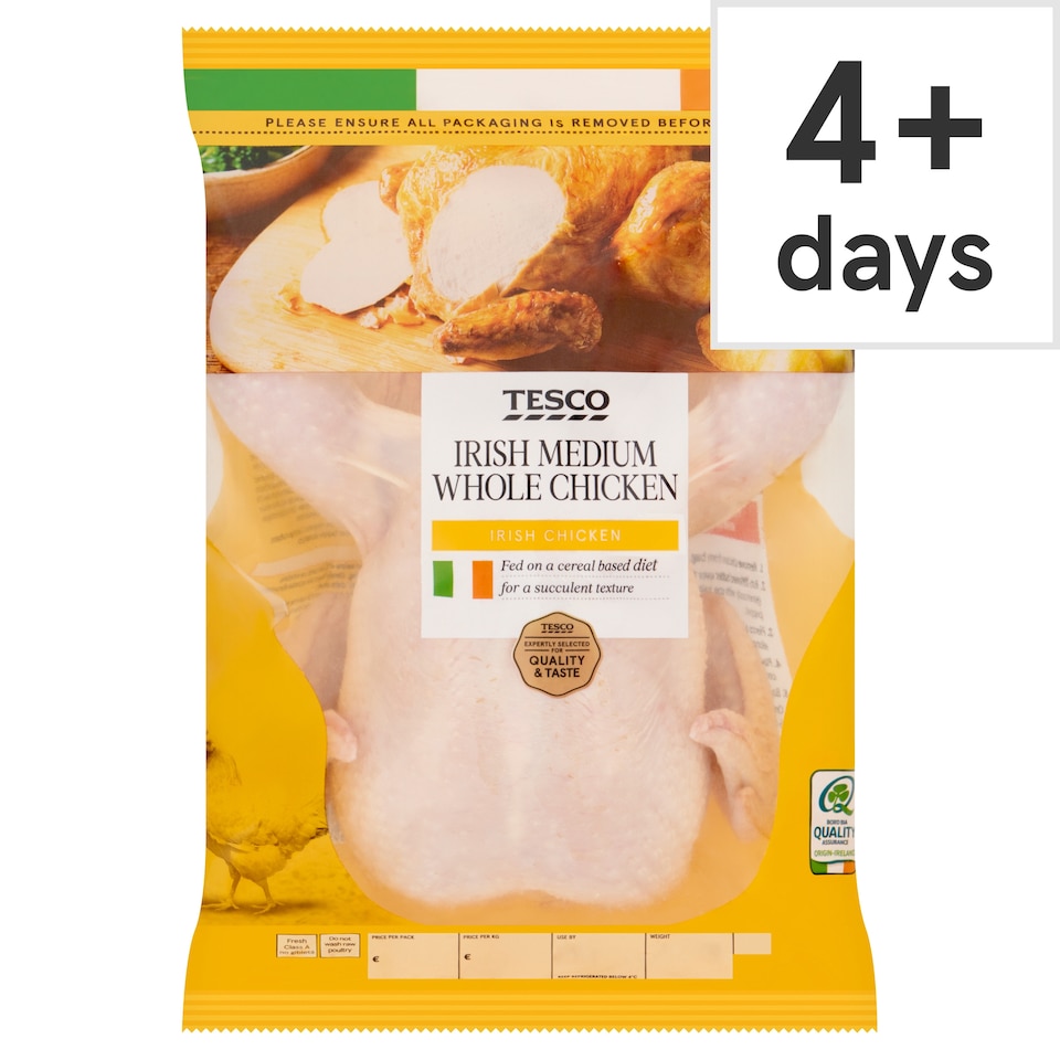Tesco Fresh Whole Chicken Medium 1.5Kg