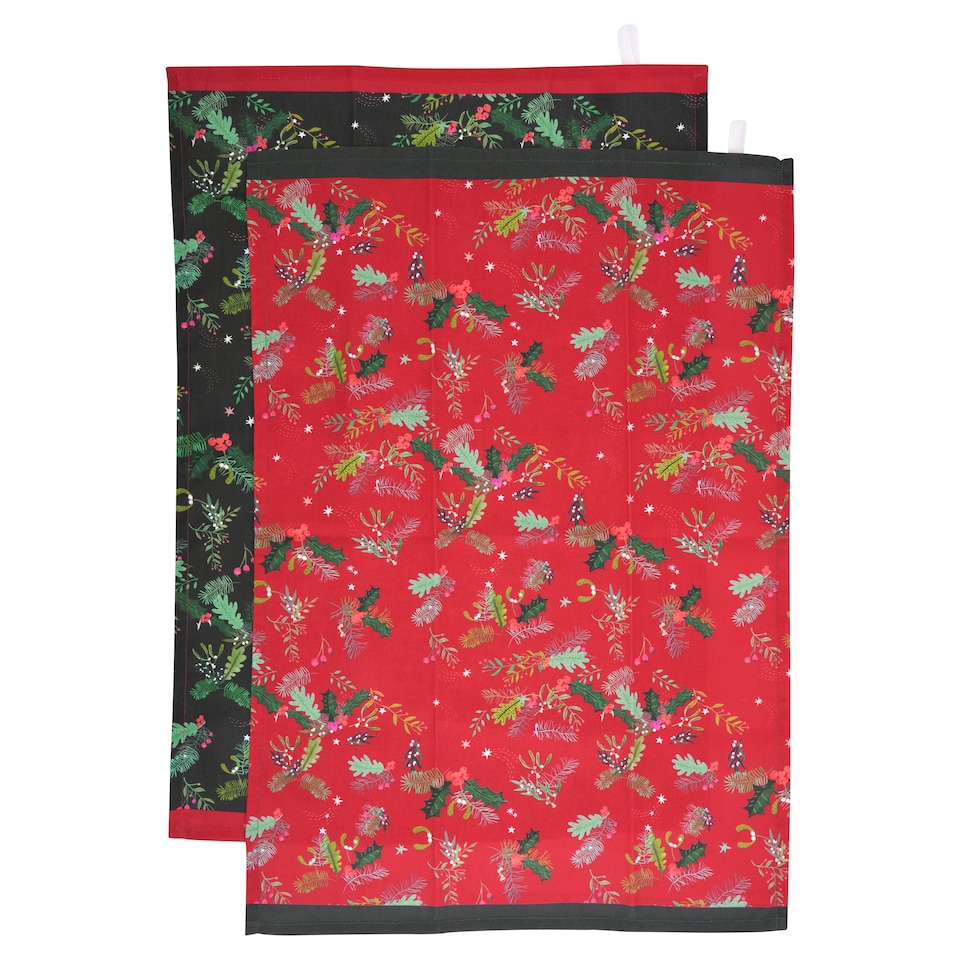 Tesco 12 days Tea Towel 2 Pack
