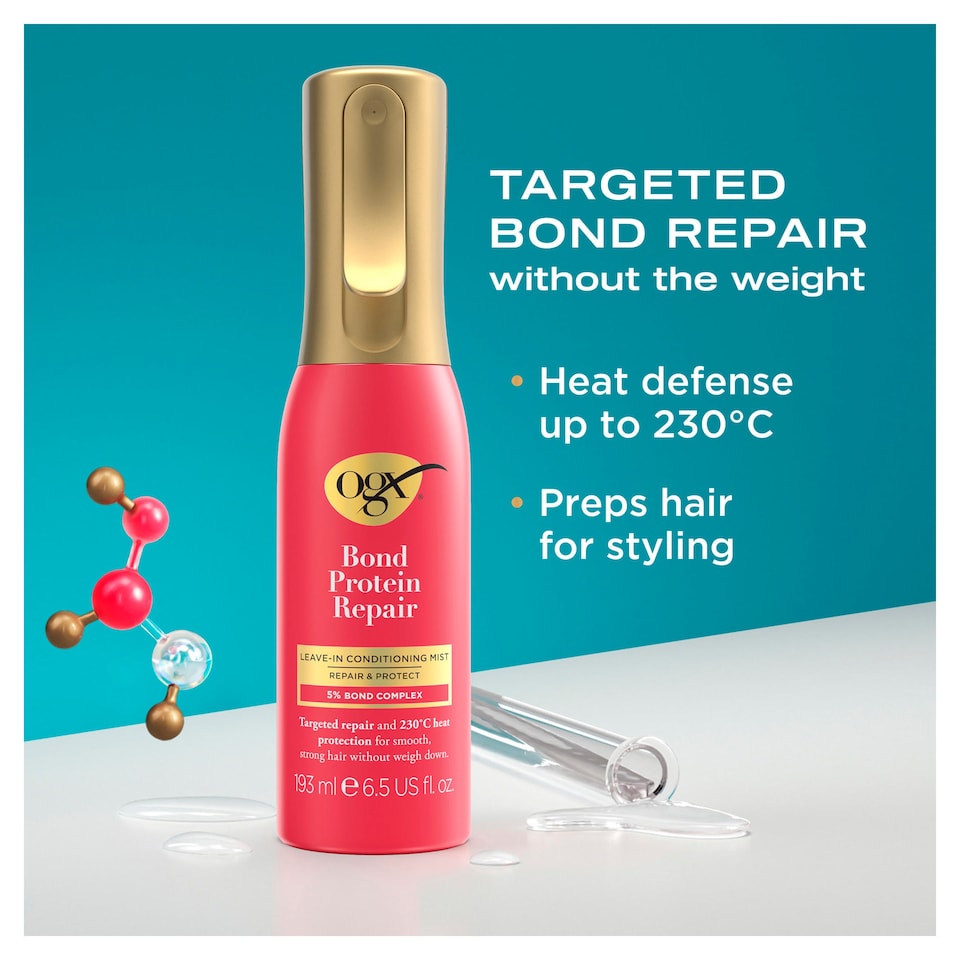 image 1 of OGX Bond Protein Repair Heat Protect Spray 193ml
