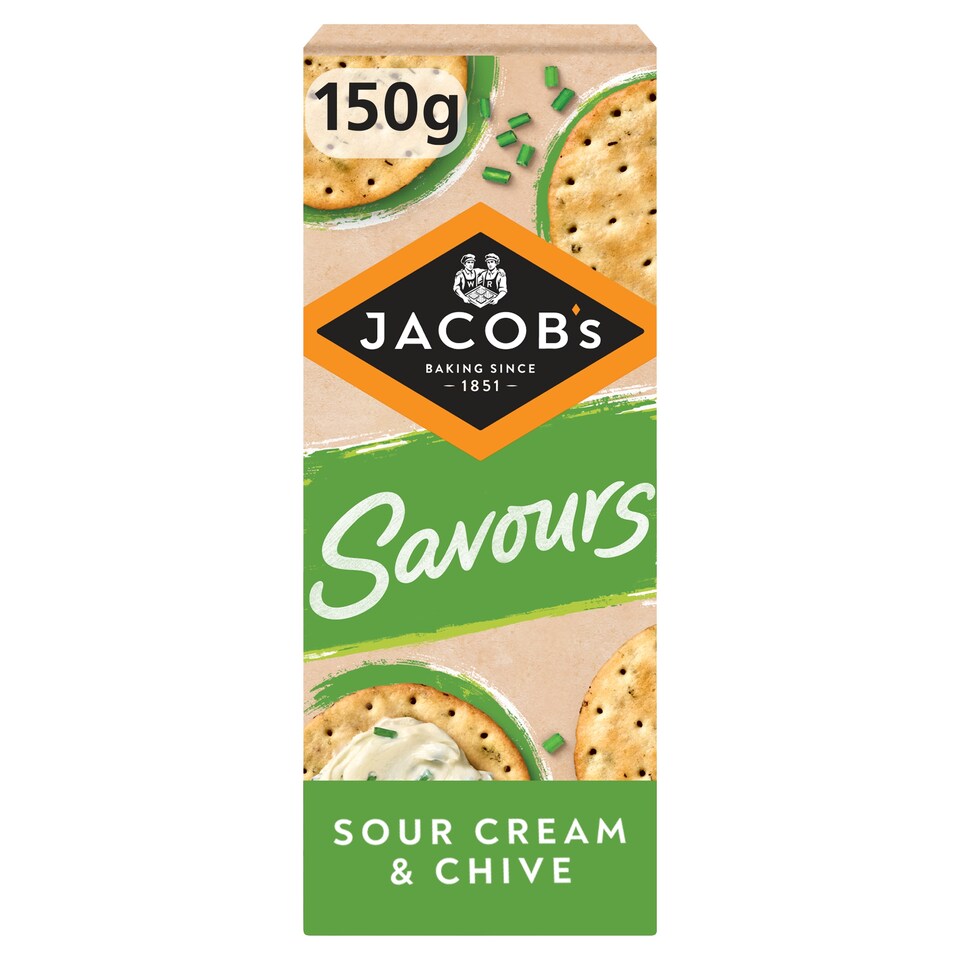 Jacobs Savours Sour Cream & Chive Thins 150G