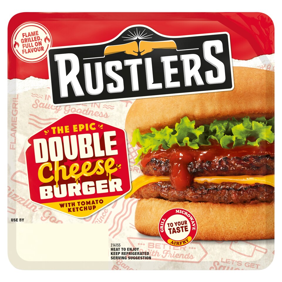 Rustlers The Epic Double Cheeseburger 145g