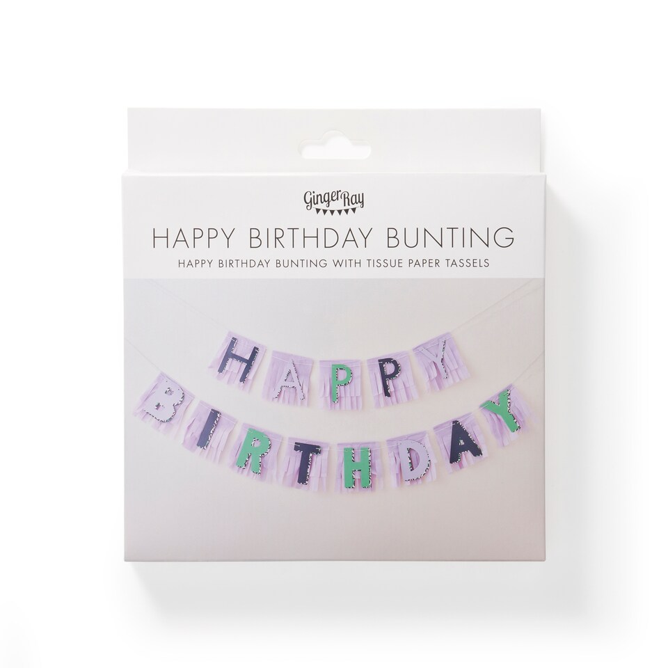 Ginger Ray Multicoloured Bunting with Tissue Paper Tassels