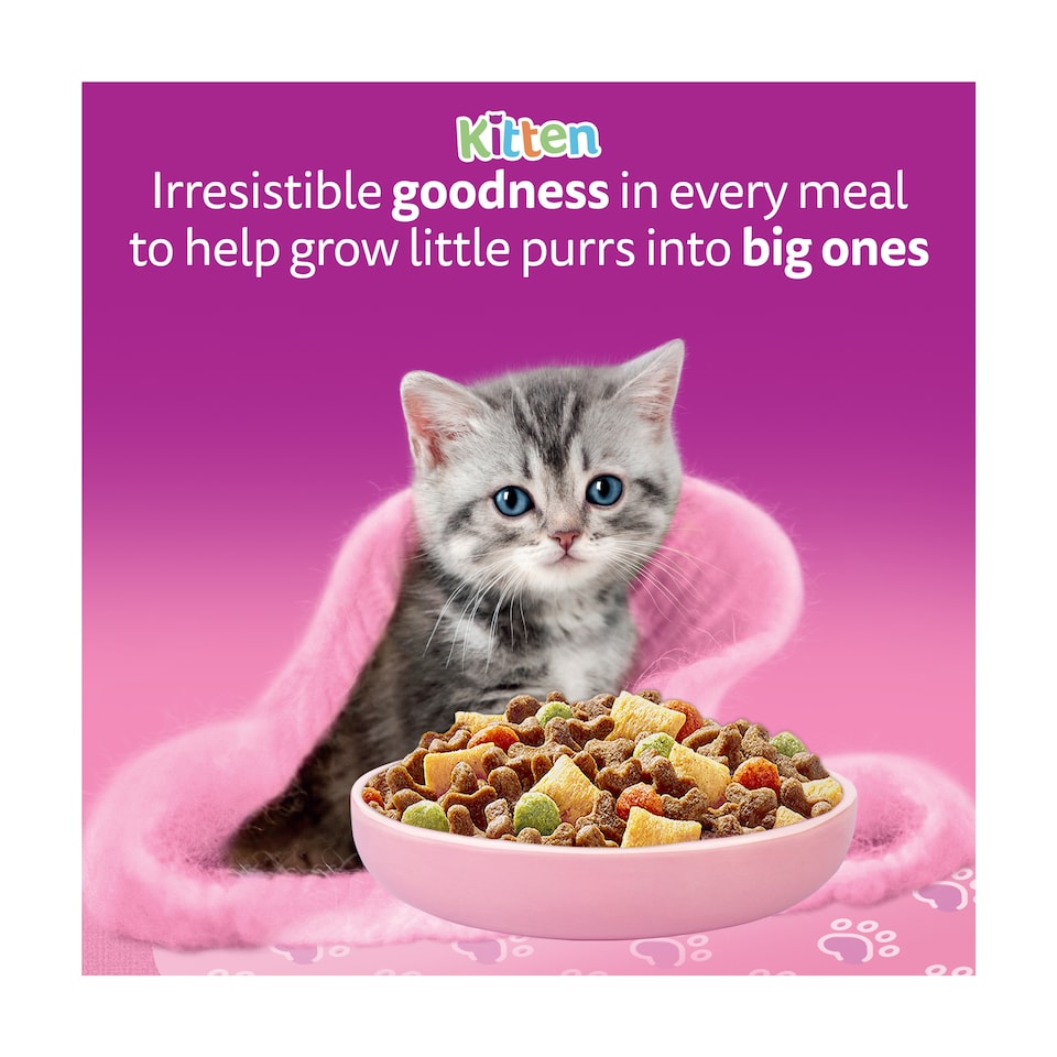 image 1 of Whiskas Kitten Dry Cat Food Biscuits Chicken 1.9Kg