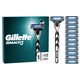 obrázok 1 z Gillette Mach3 Holiaci Strojček pre Mužov, 1 Gillette Holiaci Strojček s 3 Čepieľkami