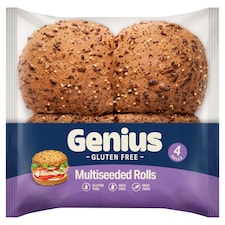 Genius Gluten Free Multi Seeded Rolls 4 Pack