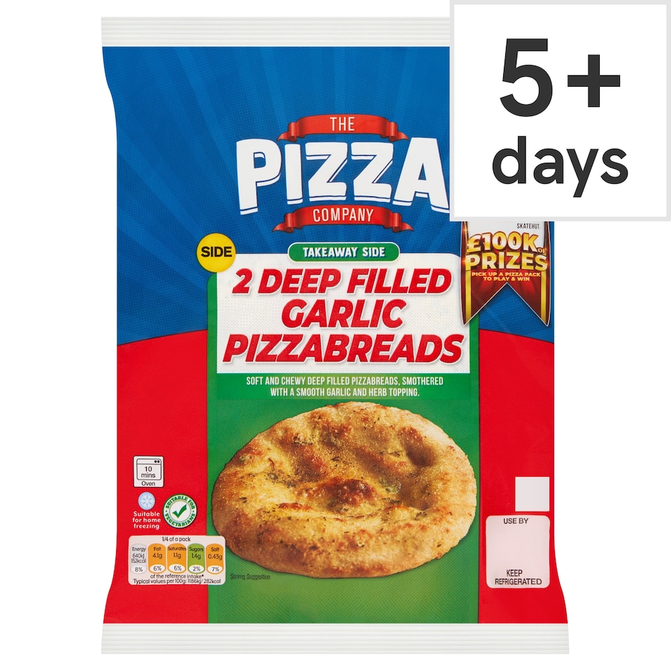 The Pizza Company Deep Filled Garlic Bread 2 Pack
