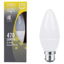 Tesco Led Candle 40W Bayonet Cap Cool White