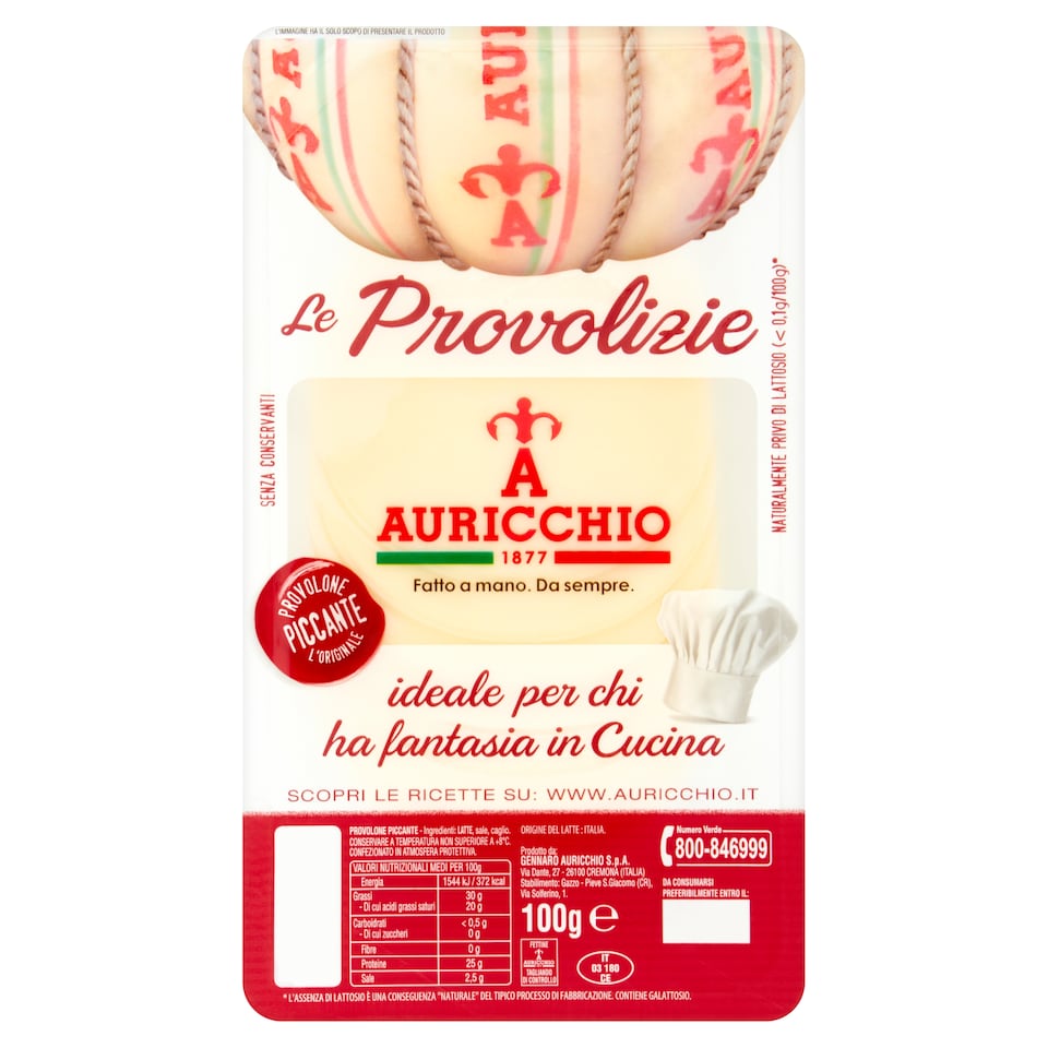 Auricchio Sliced Provolone Piccante 100G