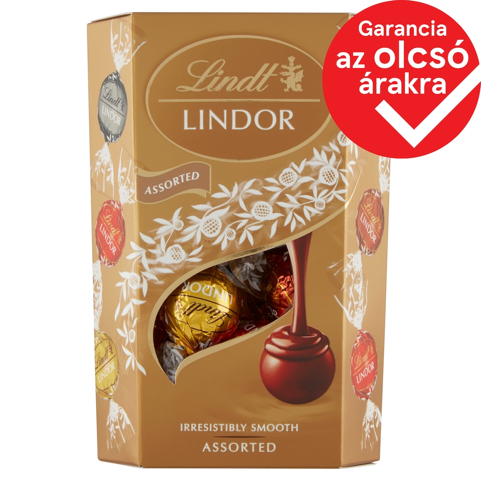 Lindt Lindor Assorted Milk, White and Extra Dark Chocolate Pralines with Filling 200 g