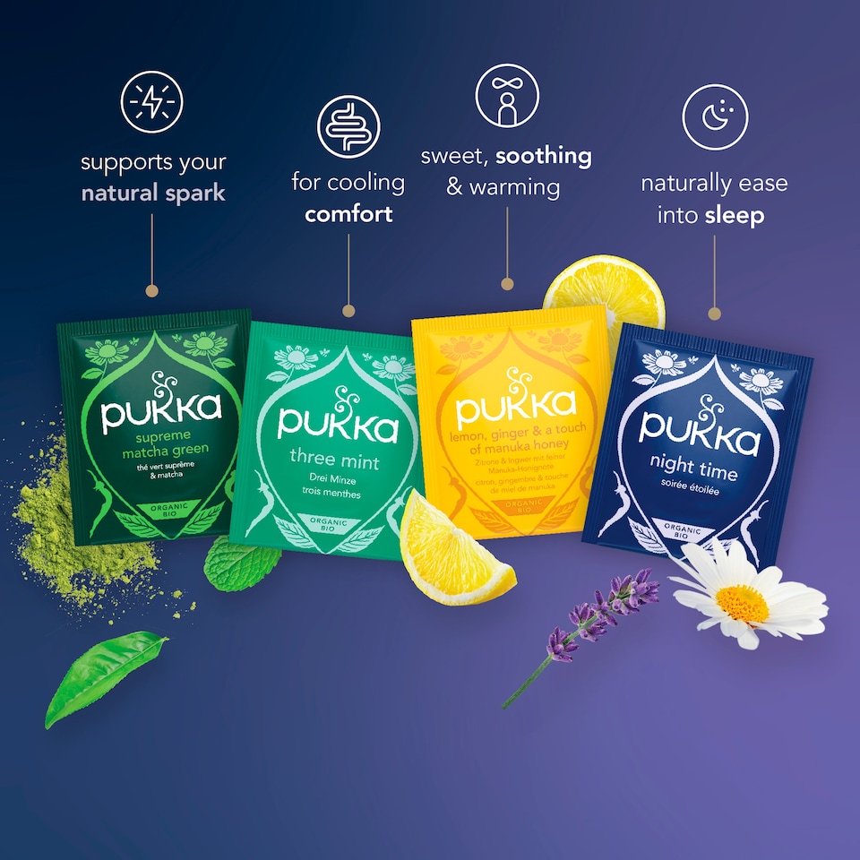 image 1 of Pukka Organic Herbal Collection 20 Herbal Tea Sachets 29g