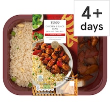 Tesco Chicken & Black Bean With Egg Fried Rice 400G