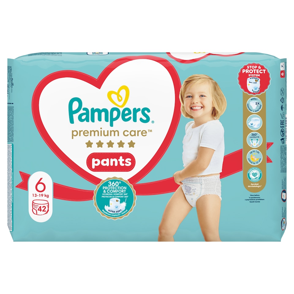 Pampers Premium Care Bugyipelenka, Méret: 6, 42 db, 13kg-19kg  1. kép