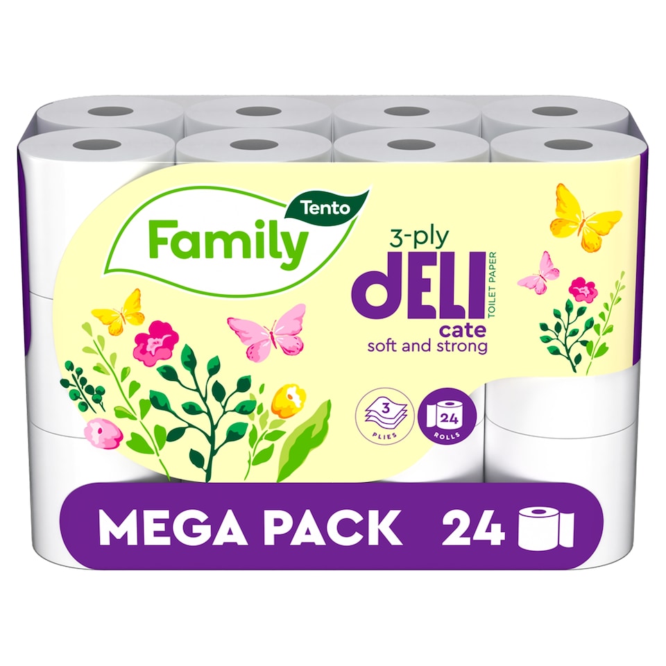 Tento Family Delicate Toaletný papier 3-vrstvový 24 roliek