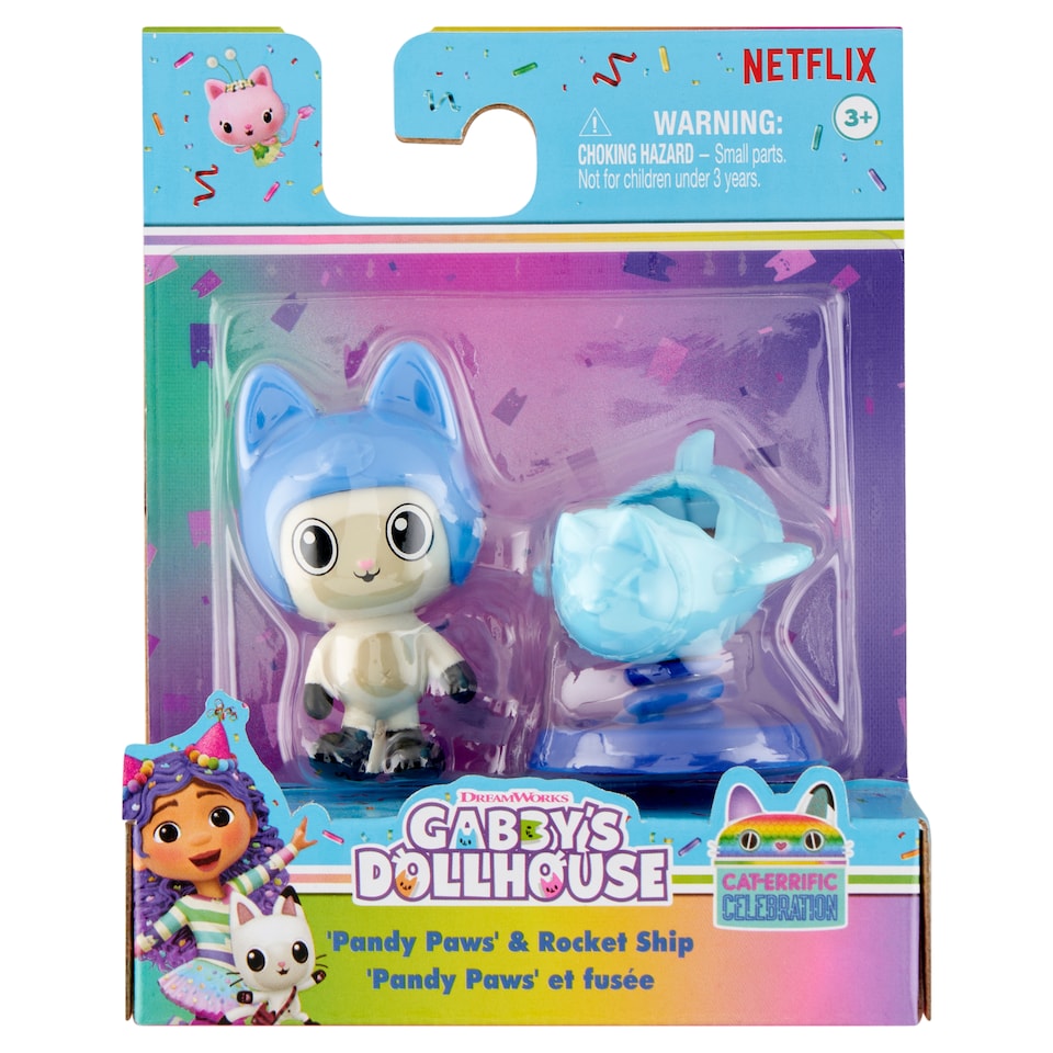 Dreamworks Gabby's Dollhouse 'Pandy Paws' & Rocket Ship