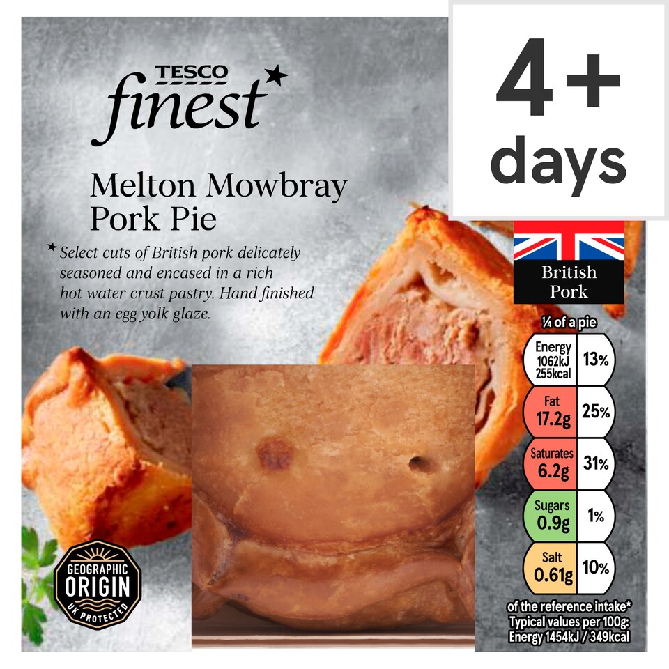 Tesco Finest Melton Mowbray Pork Pie 290g Tesco Groceries