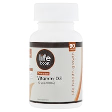 Lifeboost Vitamin D3 2000Iu 90 Capsules