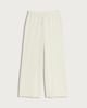 image 4 of F&F Crinkle Textured Wide Leg Co-ord Trousers in Cream
