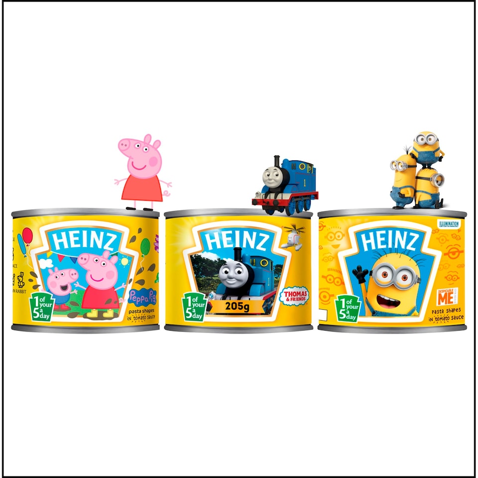 image 1 of Heinz Peppa Pig Pasta Shapes In Tomato Sauce 205G