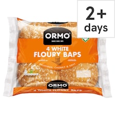 Ormo White Floury Baps 4 Pack