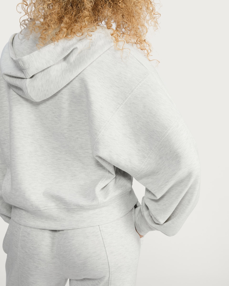 image 1 of F&F Active Seam Detail Zip Up Hoodie in Grey Marl