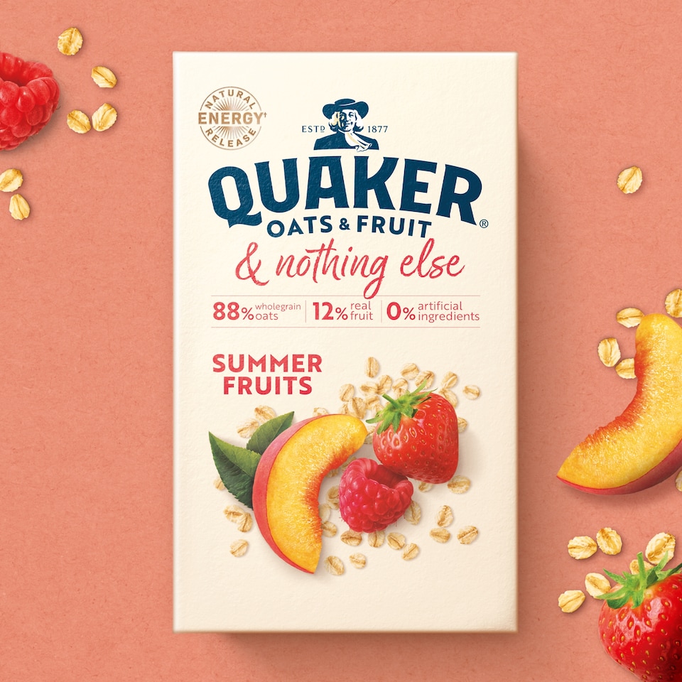 image 1 of Quaker Oats Summer Fruits & Nothing Else Porridge Sachets 8 x 33g