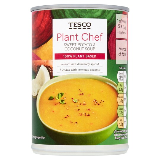Tesco Plant Chef Sweet Potato & Coconut Soup 400G Tesco Groceries