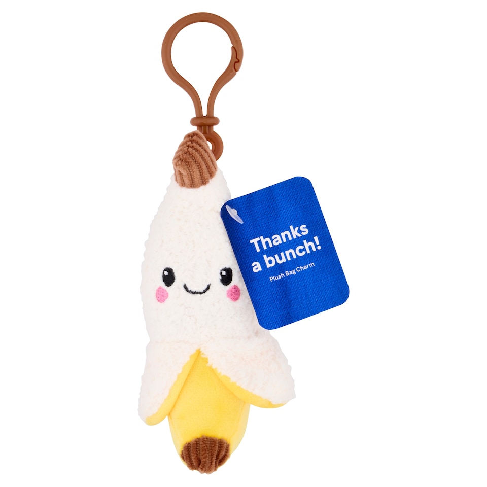 image 1 of Tesco Fruit And Vegetable Plush Bag Charm Assortment